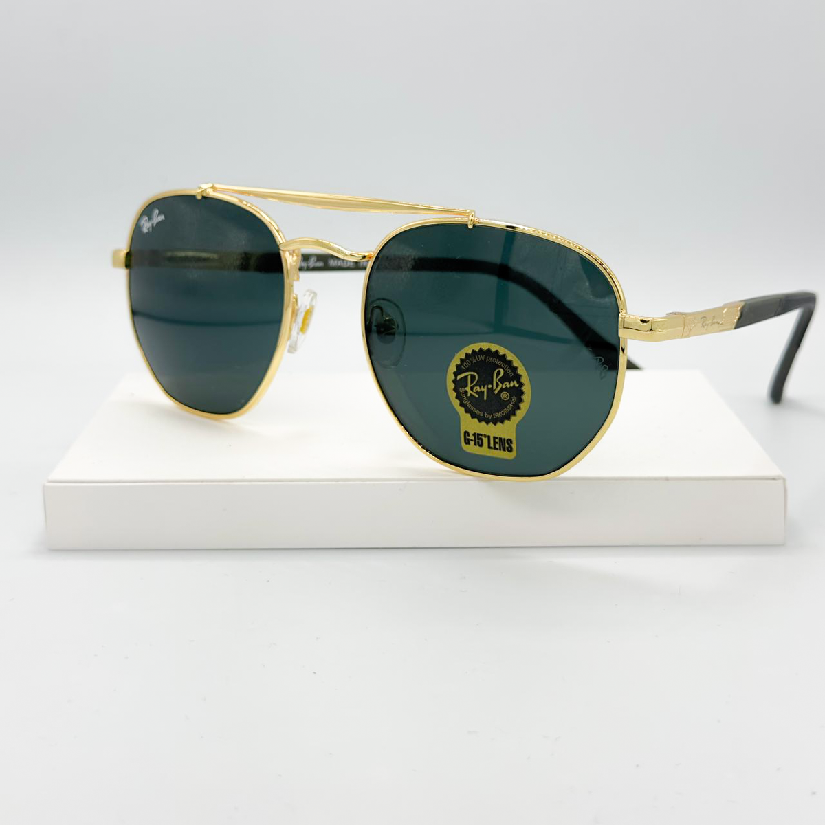 Lunettes de soleil Hommes : RAY-BAN Glod/Green